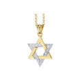 Diamond Star of David Necklace, 14K Gold