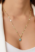 14ct Gold Colorful Star on Bold Mirror Chain