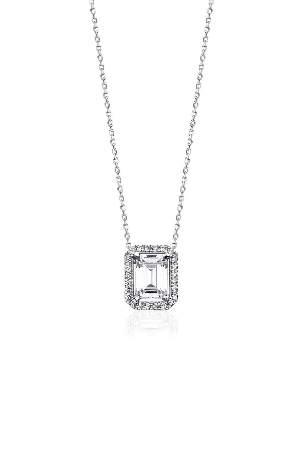 14ct Gold Baguette Necklace