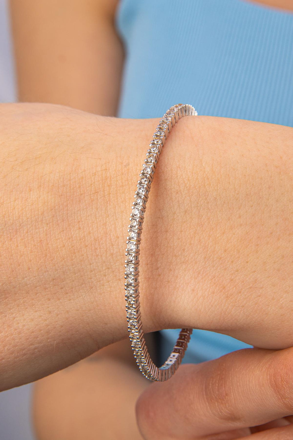 14ct Gold Tennis Bangle