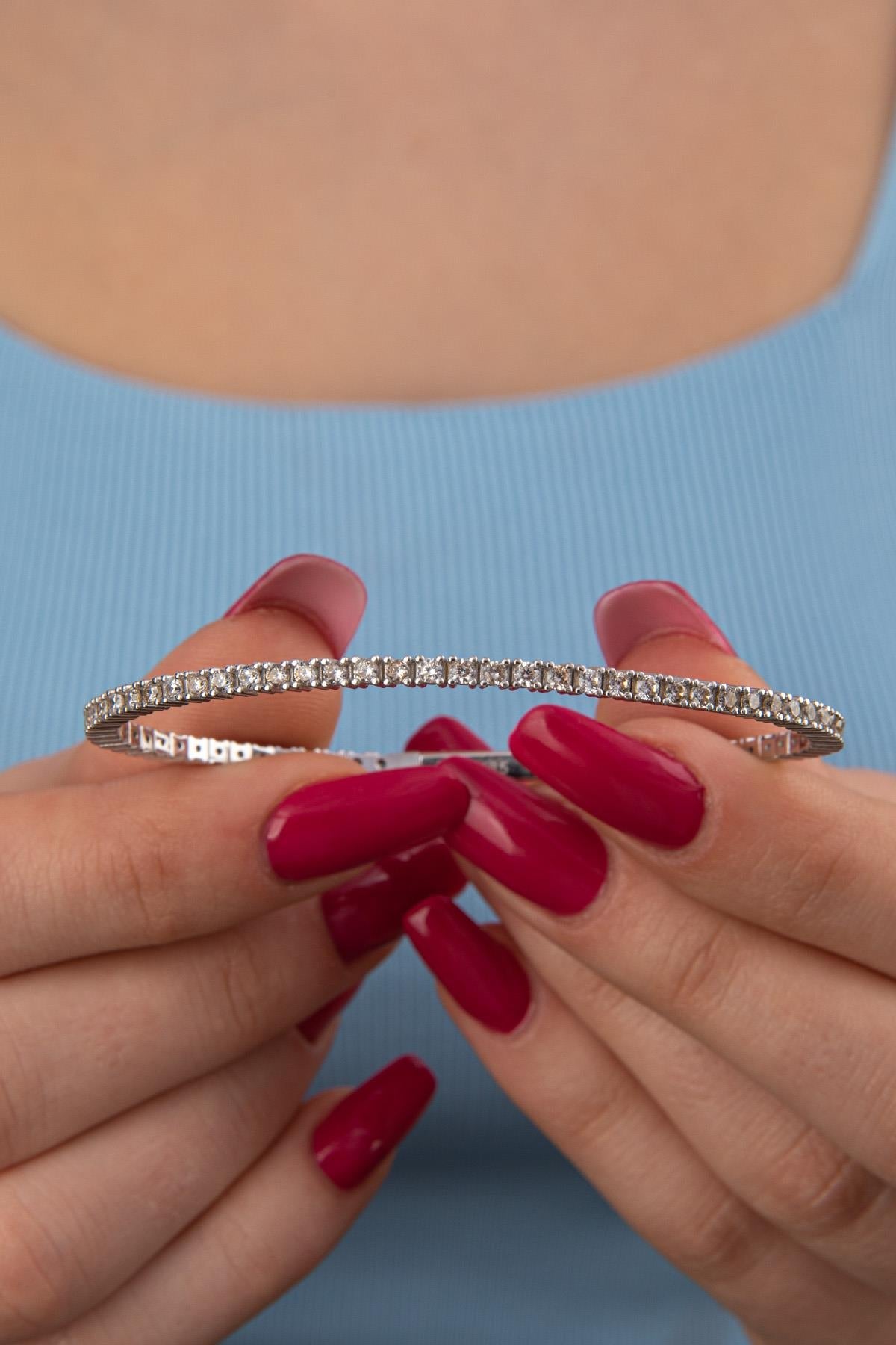14ct Gold Tennis Bangle