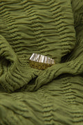 14ct Gold ZigZag Croissant Ring