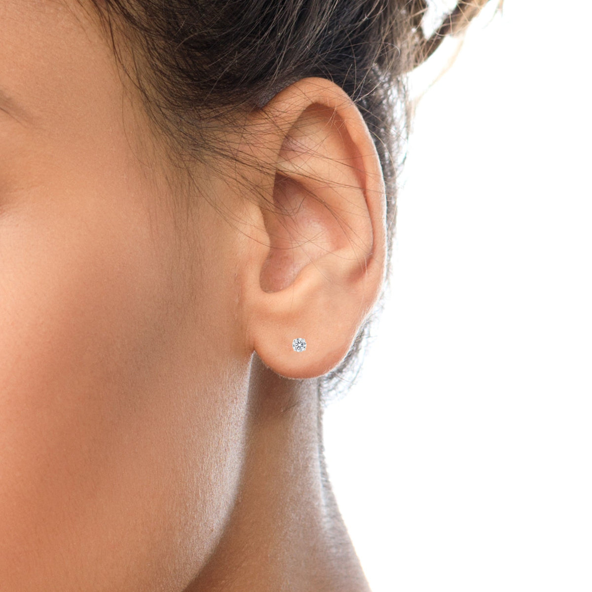 14k White Gold Solitaire Diamond Stud Earrings (1.5 cttw, H-I Color, SI1-SI2 Clarity)