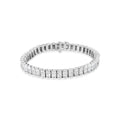 14K White Gold 5.00 Cttw Invisible Set Princess-Cut Diamond Belt and Buckle Tennis 7" Bracelet (H-I Color, SI1-SI2 Clarity)