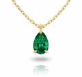 Eclisse Pear Emerald Pendant Necklace
