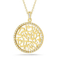 Diamond Shema Yisrael Pendant, 14K Yellow Gold — 0.52 ct