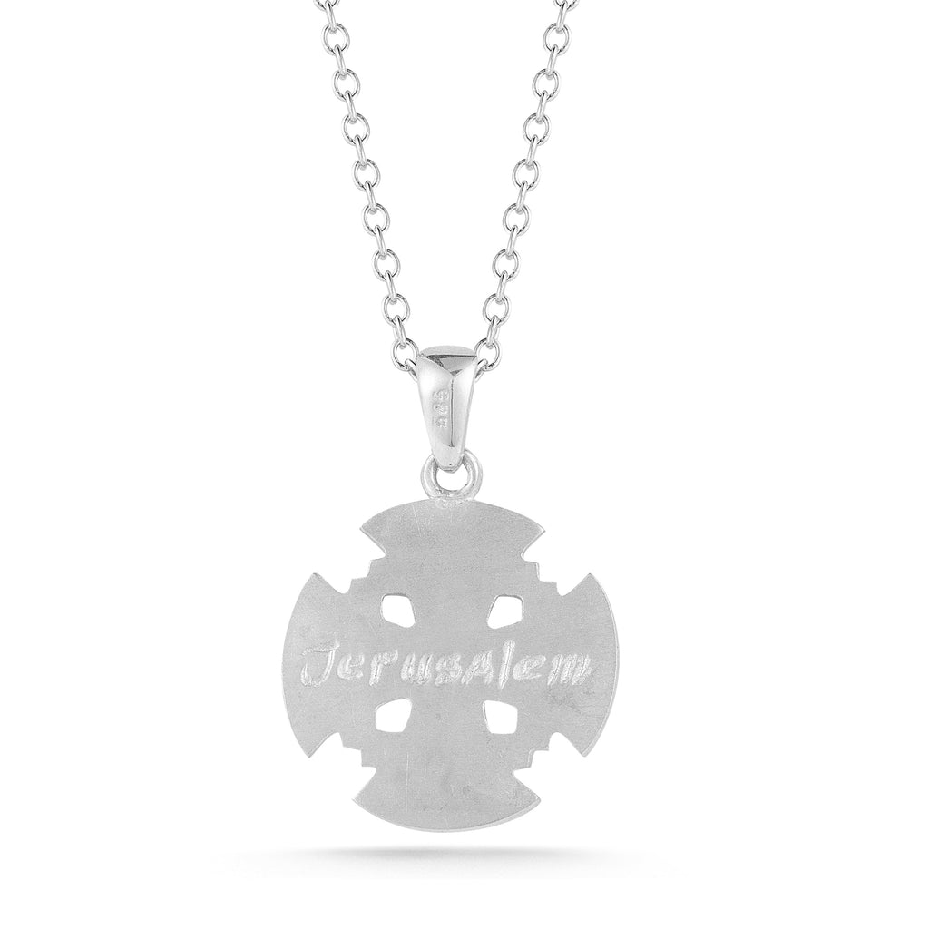 Diamond Jerusalem Cross Pendant, 14K Gold — 0.09 ct