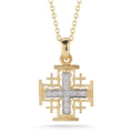 Diamond Jerusalem Cross Pendant, 14K Yellow Gold — 0.16 ct