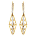 14K Yellow Gold 5/8 Cttw Diamond Geometrical Pillar Drop and Dangle Earrings (G-H Color, SI1-SI2 Clarity)