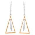 14K Rose and White Gold 3/8 Cttw Diamond Windchime Drop and Dangle Earring (G-H Color, SI1-SI2 Clarity)