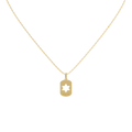 Personalized Dog Tag Pendant, 14K Gold